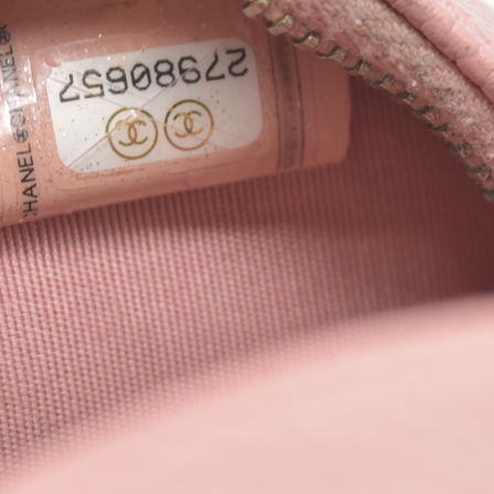 $2150 Chanel Caviar Quilted Round Filigree Crossbody Pink 2019