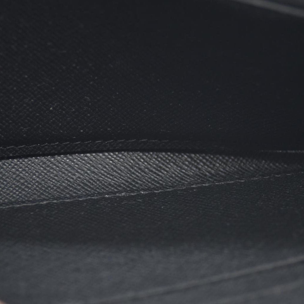 Louis Vuitton Epi Portefeiulle Clemence Zip Around Long Wallet Black UB2280