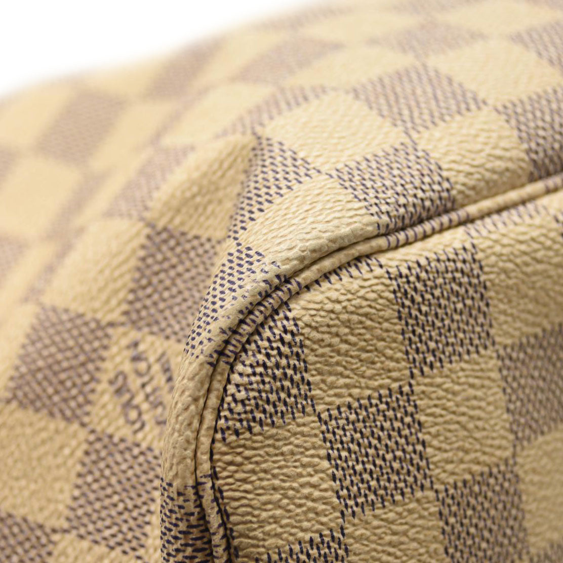 USED 2011 LOUIS VUITTON Damier Azur Neverfull MM Tote SA1111