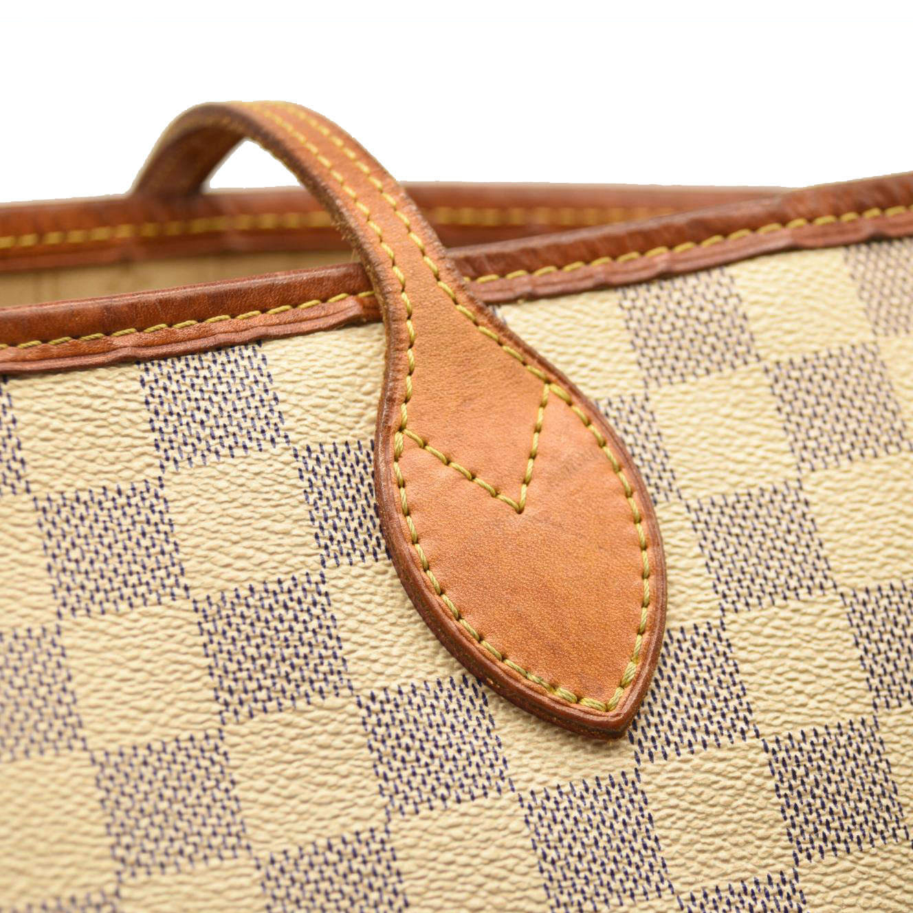 USED 2011 LOUIS VUITTON Damier Azur Neverfull MM Tote SA1111