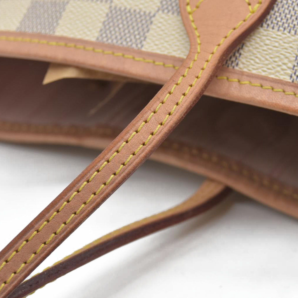 $2170 Louis Vuitton Damier Azur Neverfull SD2199 Rose Ballerine 2019