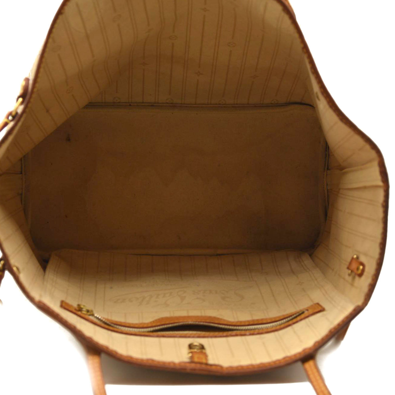 USED 2011 LOUIS VUITTON Damier Azur Neverfull MM Tote SA1111