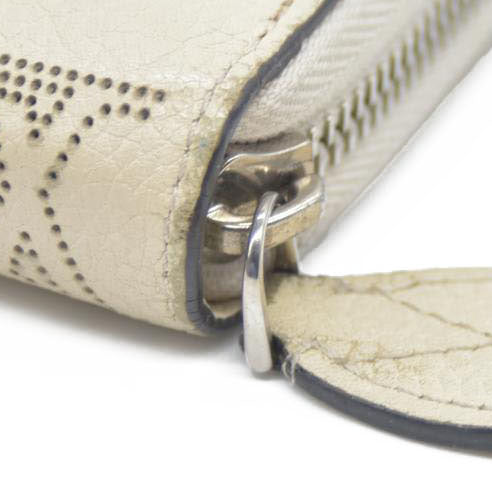 Louis Vuitton Mahina Leather Zippy Zip Around Long Wallet Ivory TN2156