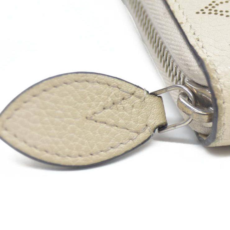 Louis Vuitton Mahina Leather Zippy Zip Around Long Wallet Ivory TN2156