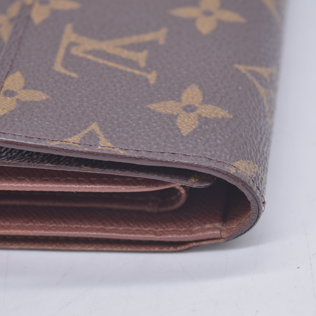 $550 2000 Louis Vuitton Monogram Porte Tresor Etui Papiers Trifold Wallet SP0050 10021012