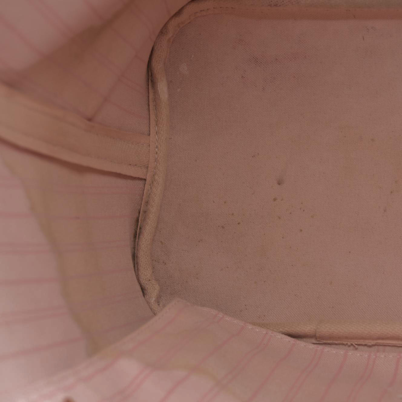 $2170 Louis Vuitton Damier Azur Neverfull SD2199 Rose Ballerine 2019
