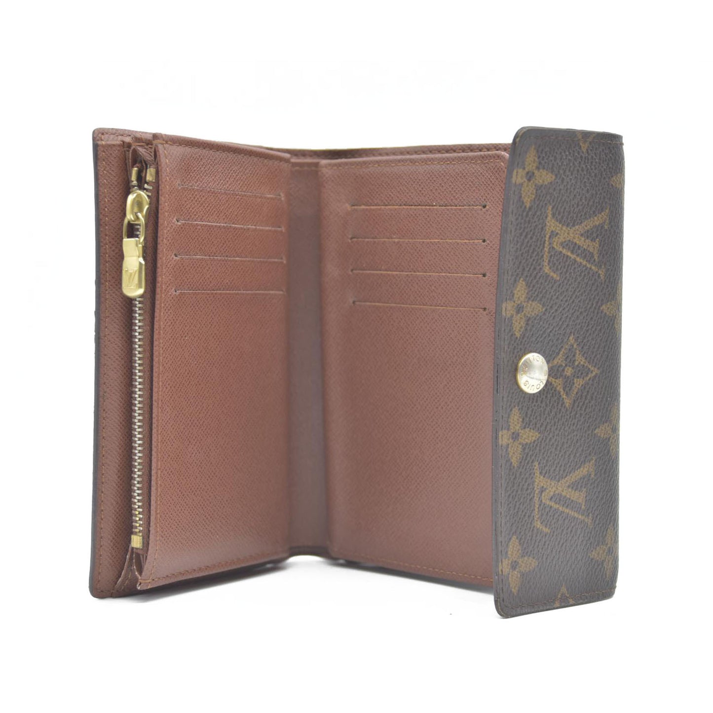 AUCTION $610 LOUIS VUITTON Monogram Alexandra Trifold Wallet CA1029