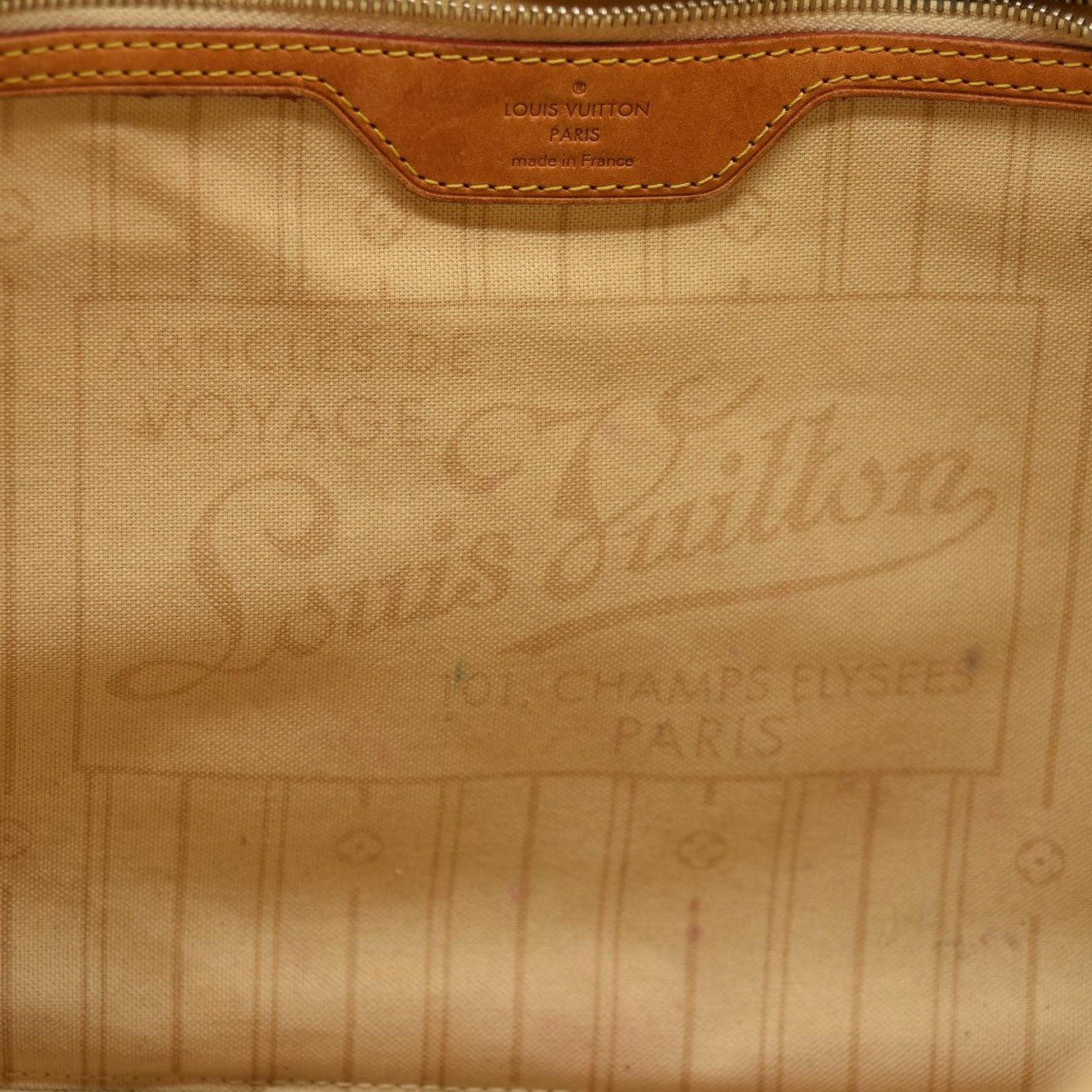 USED 2011 LOUIS VUITTON Damier Azur Neverfull MM Tote SA1111