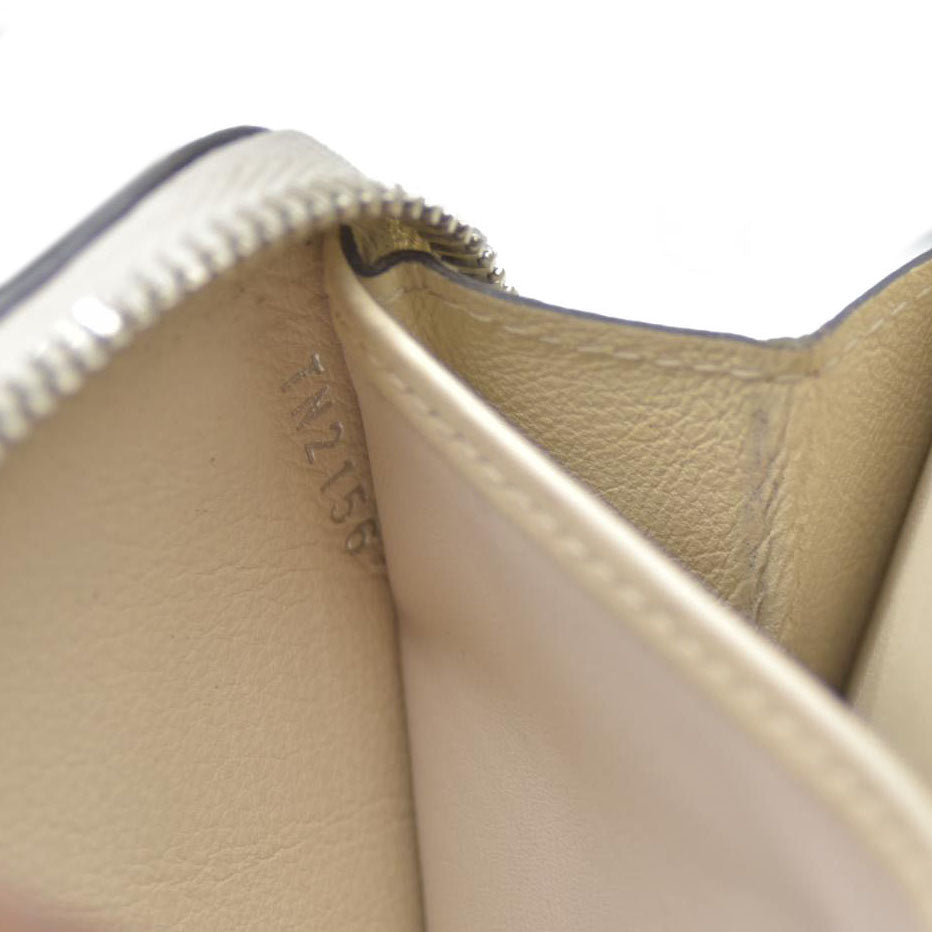 Louis Vuitton Mahina Leather Zippy Zip Around Long Wallet Ivory TN2156