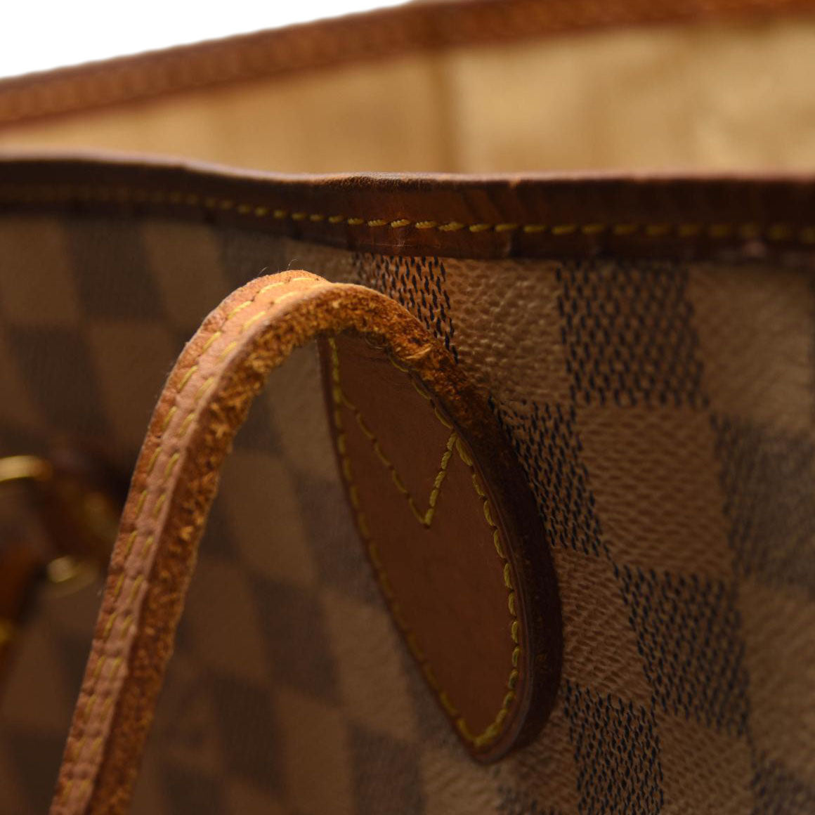 USED 2011 LOUIS VUITTON Damier Azur Neverfull MM Tote SA1111