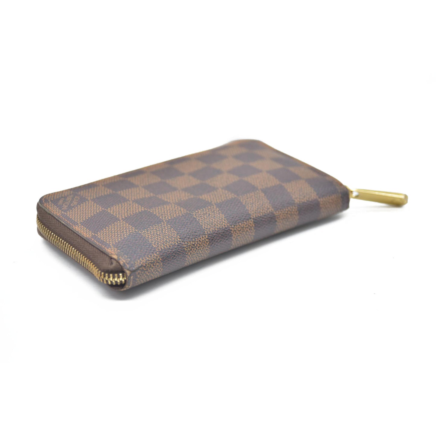 Louis Vuitton Damier Zippy Zip Compact Around Wallet Purse Brown MI1132 $720