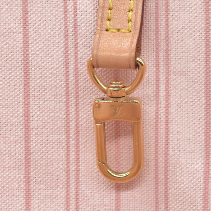 $2170 Louis Vuitton Damier Azur Neverfull SD2199 Rose Ballerine 2019