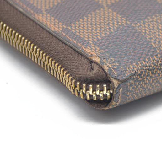Louis Vuitton Damier Zippy Zip Compact Around Wallet Purse Brown MI1132 $720