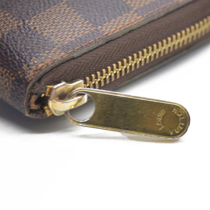 Louis Vuitton Damier Zippy Zip Compact Around Wallet Purse Brown MI1132 $720