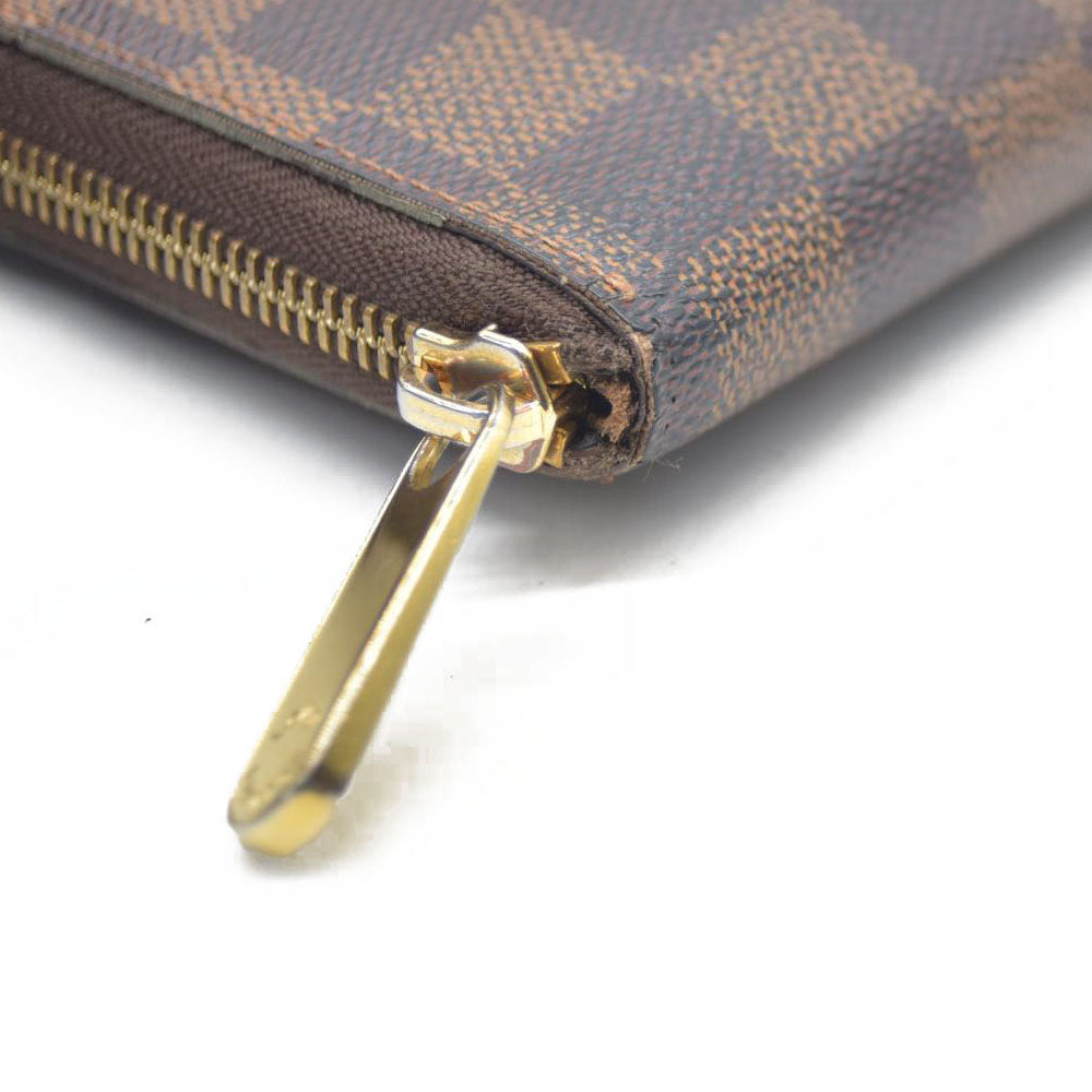Louis Vuitton Damier Zippy Zip Compact Around Wallet Purse Brown MI1132 $720