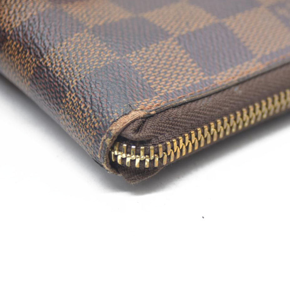 Louis Vuitton Damier Zippy Zip Compact Around Wallet Purse Brown MI1132 $720