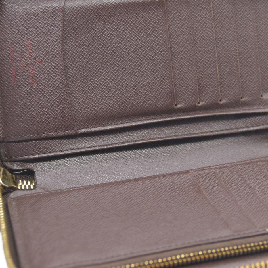 Louis Vuitton Damier Zippy Zip Compact Around Wallet Purse Brown MI1132 $720