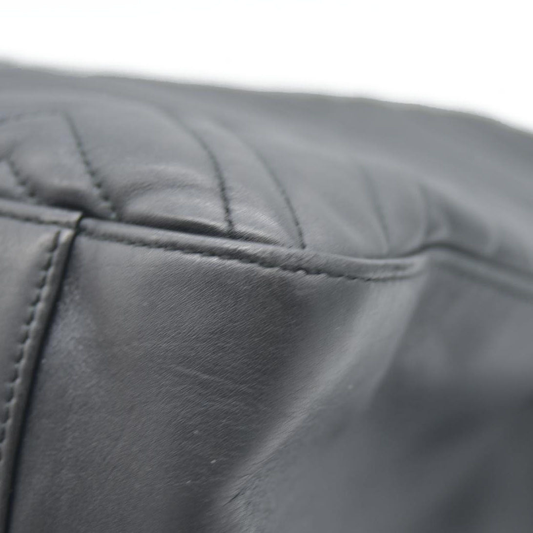 $2980 Gucci Calfskin Matelasse Medium GG Marmont Shoulder Tote Bag Black