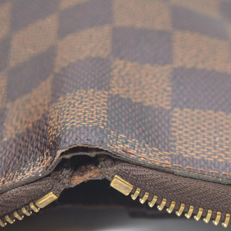 Louis Vuitton Damier Zippy Zip Compact Around Wallet Purse Brown MI1132 $720