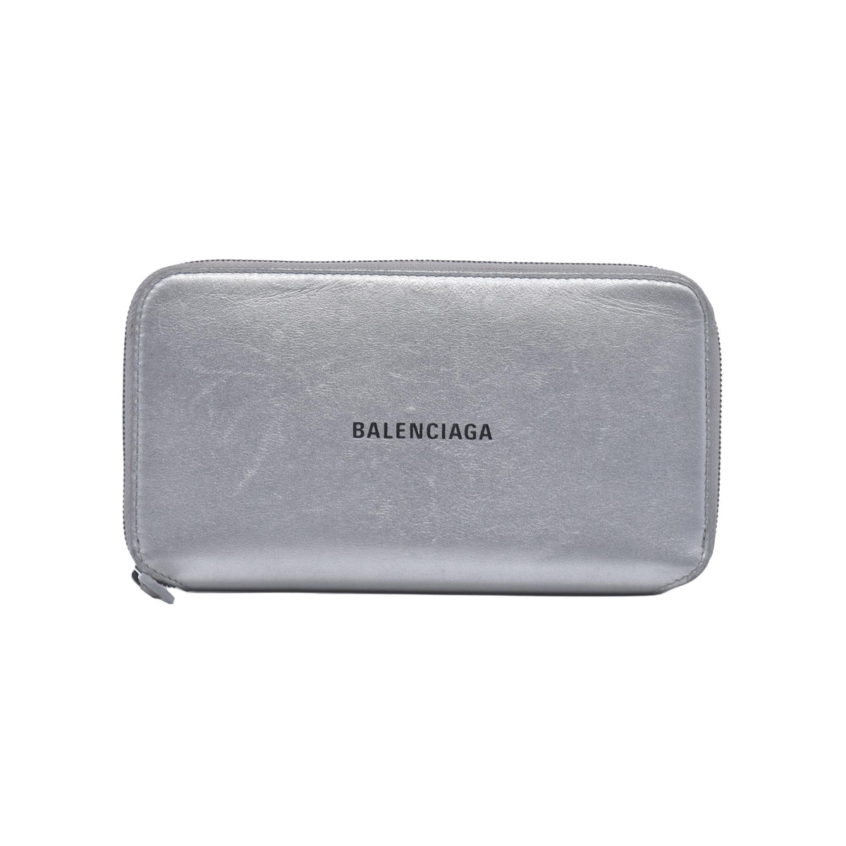 Balenciaga Silver Metallic Wallet  CONSIGNMENT 10021042
