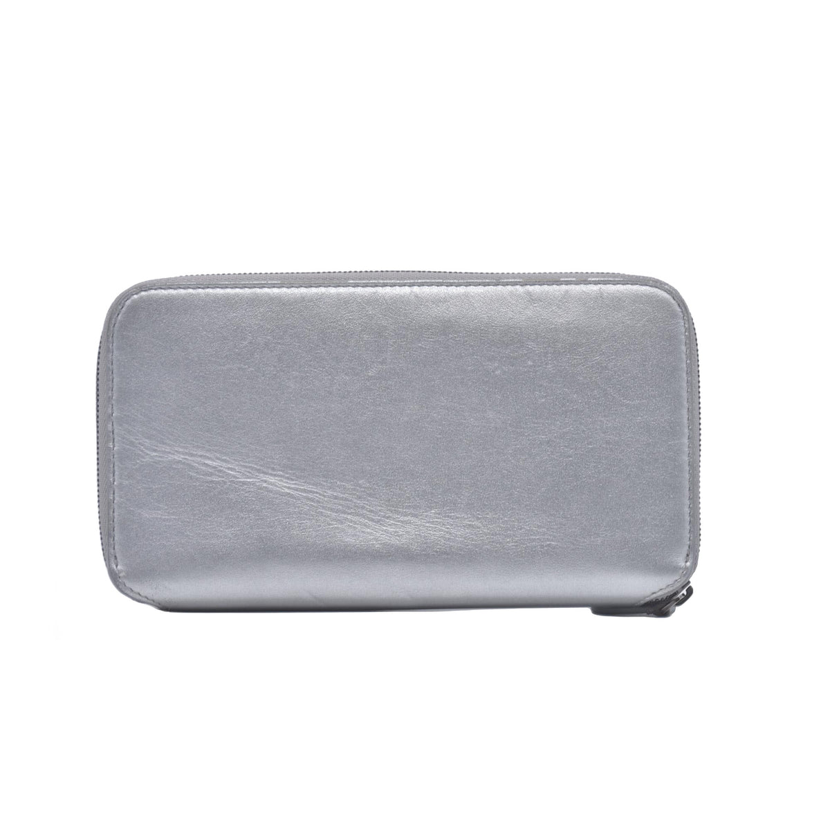 Balenciaga Silver Metallic Wallet  CONSIGNMENT 10021042