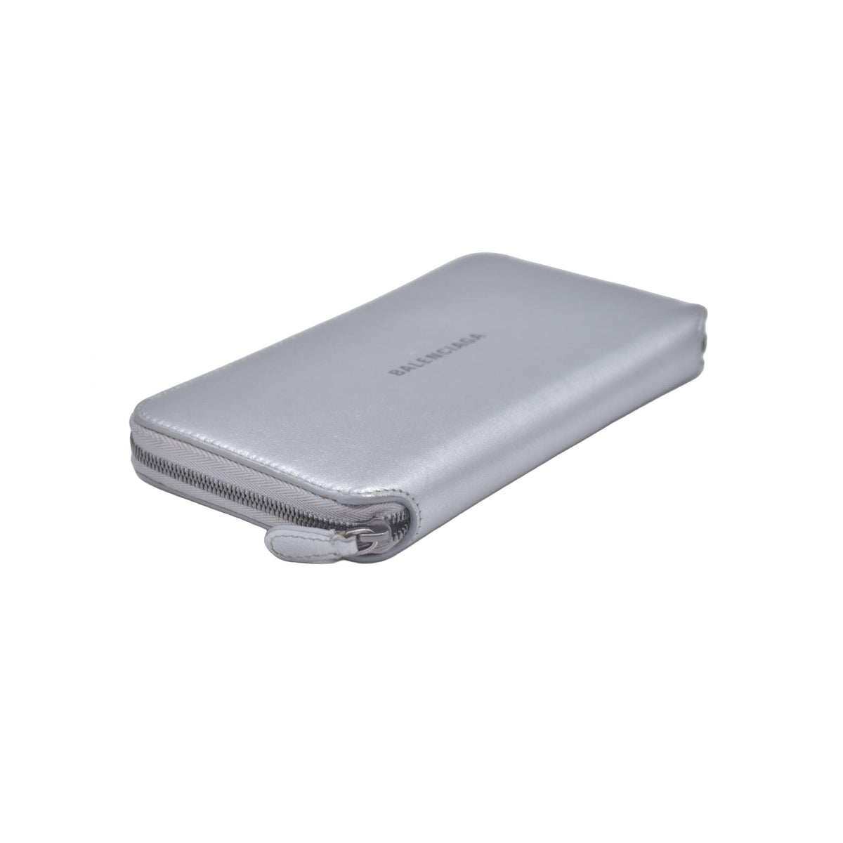 Balenciaga Silver Metallic Wallet  CONSIGNMENT 10021042