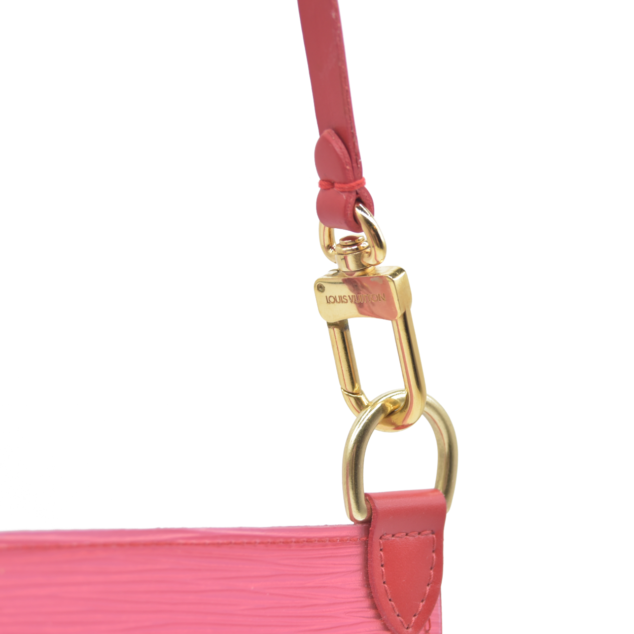 Louis Vuitton Clear Red Epi Leather Plage Clear Pochette Accessoires