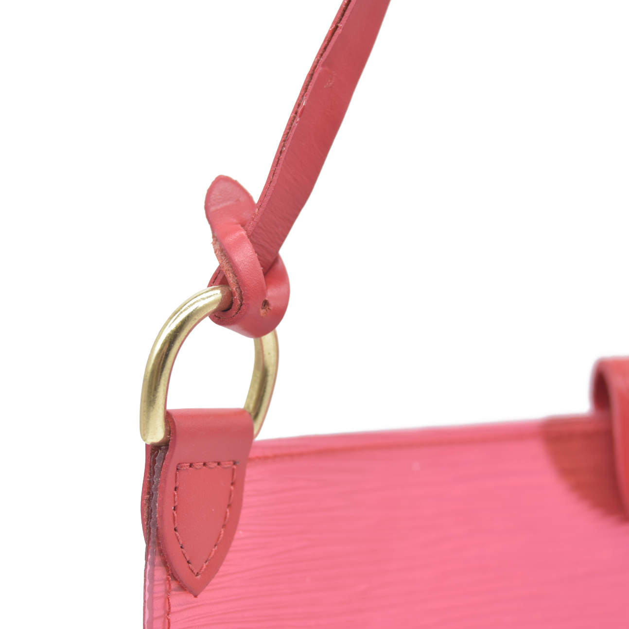 Louis Vuitton Clear Red Epi Leather Plage Clear Pochette Accessoires