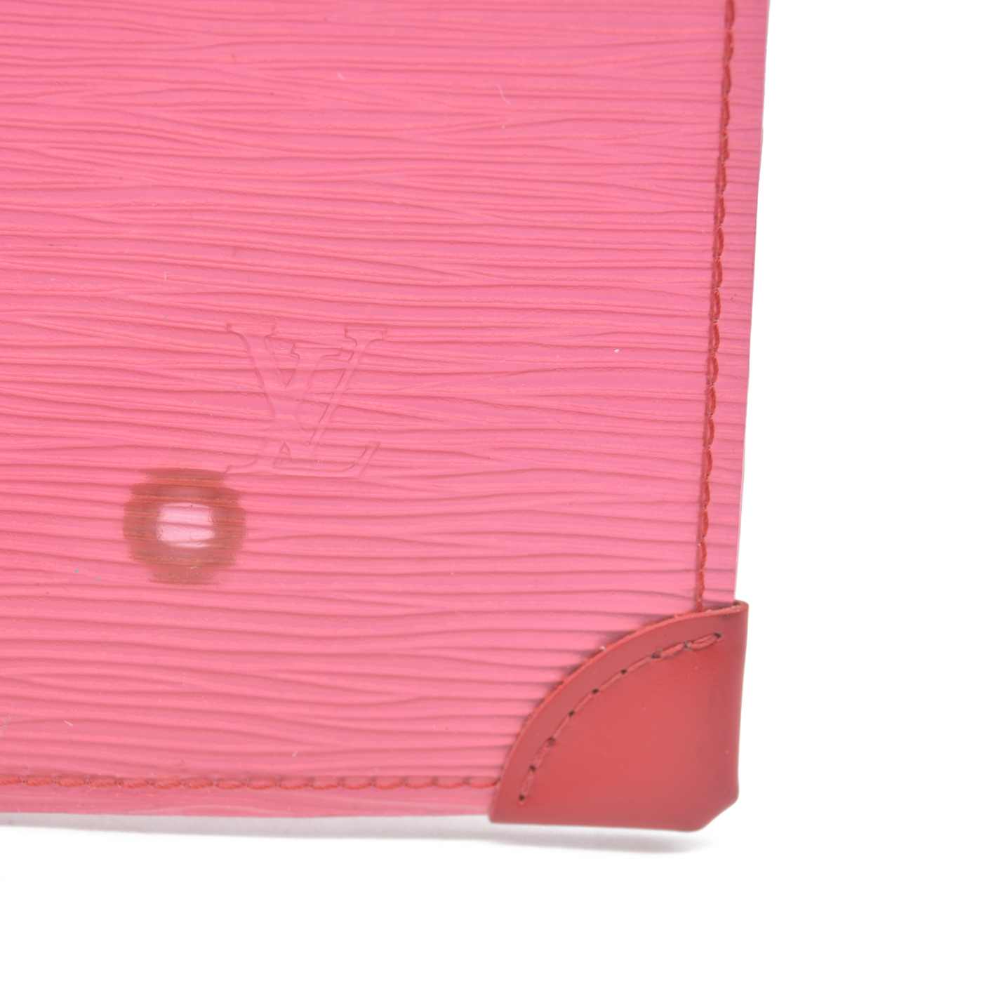 Louis Vuitton Clear Red Epi Leather Plage Clear Pochette Accessoires