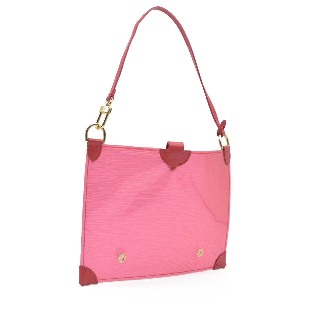 Louis Vuitton Clear Red Epi Leather Plage Clear Pochette Accessoires