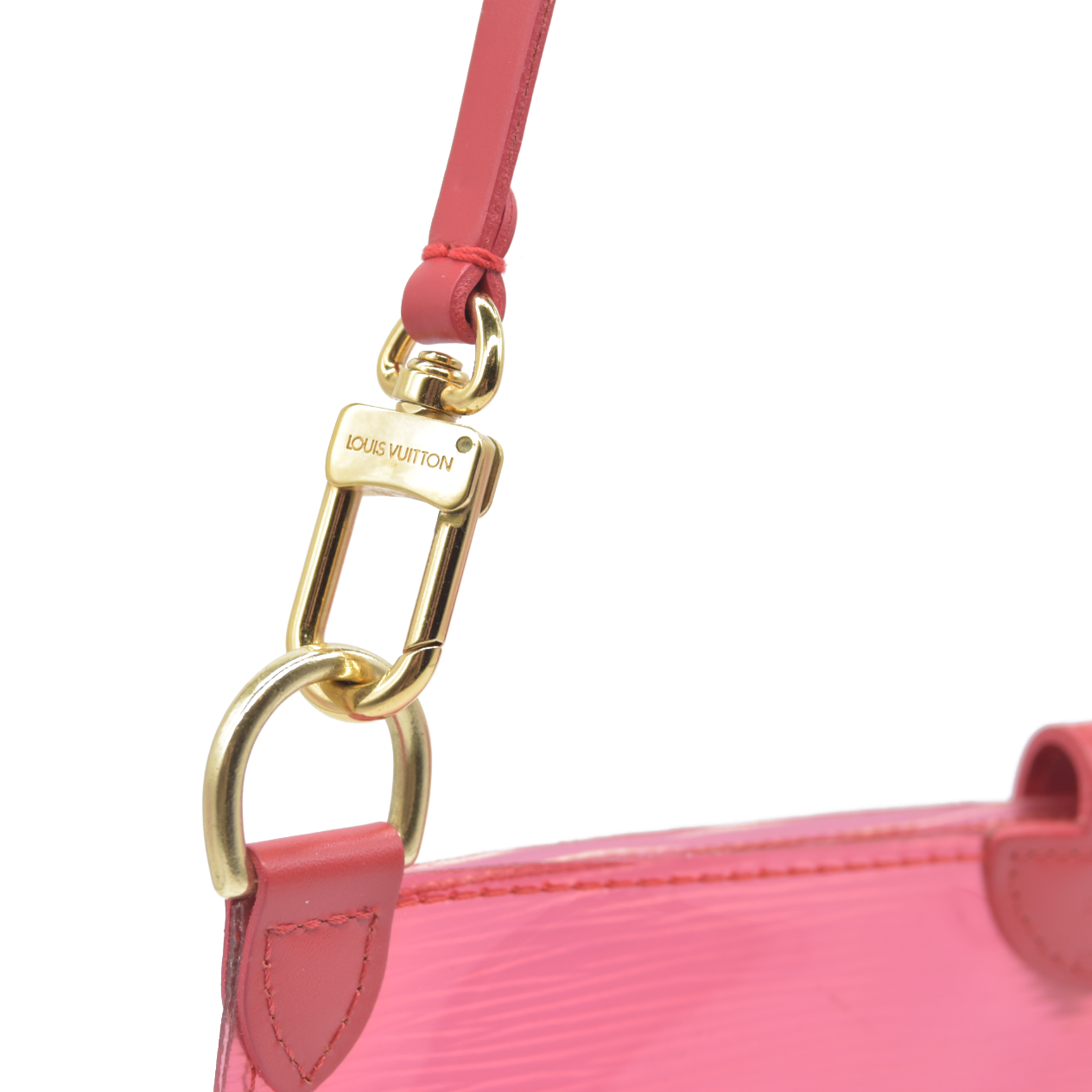 Louis Vuitton Clear Red Epi Leather Plage Clear Pochette Accessoires