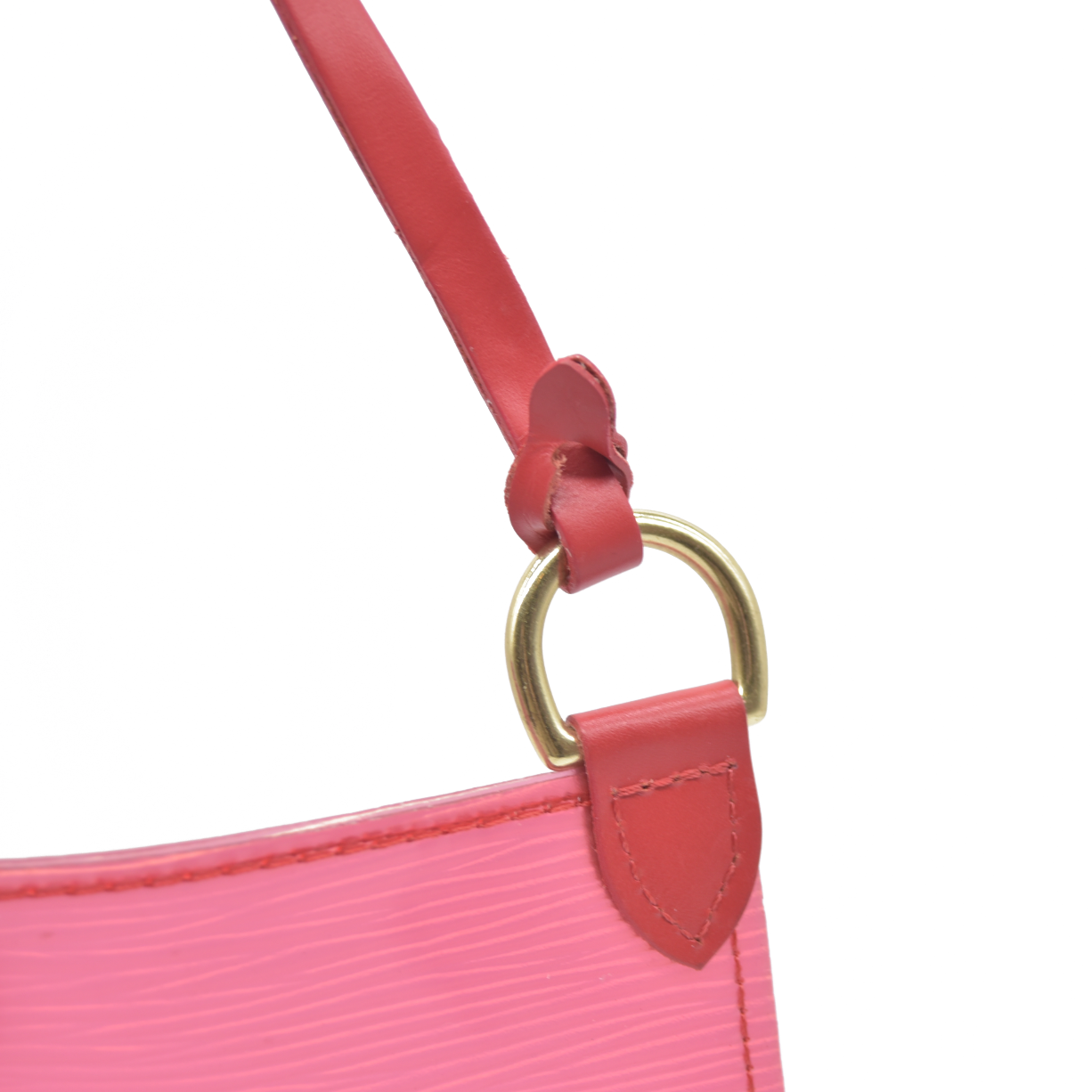 Louis Vuitton Clear Red Epi Leather Plage Clear Pochette Accessoires