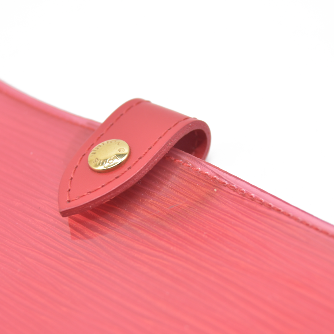 Louis Vuitton Clear Red Epi Leather Plage Clear Pochette Accessoires
