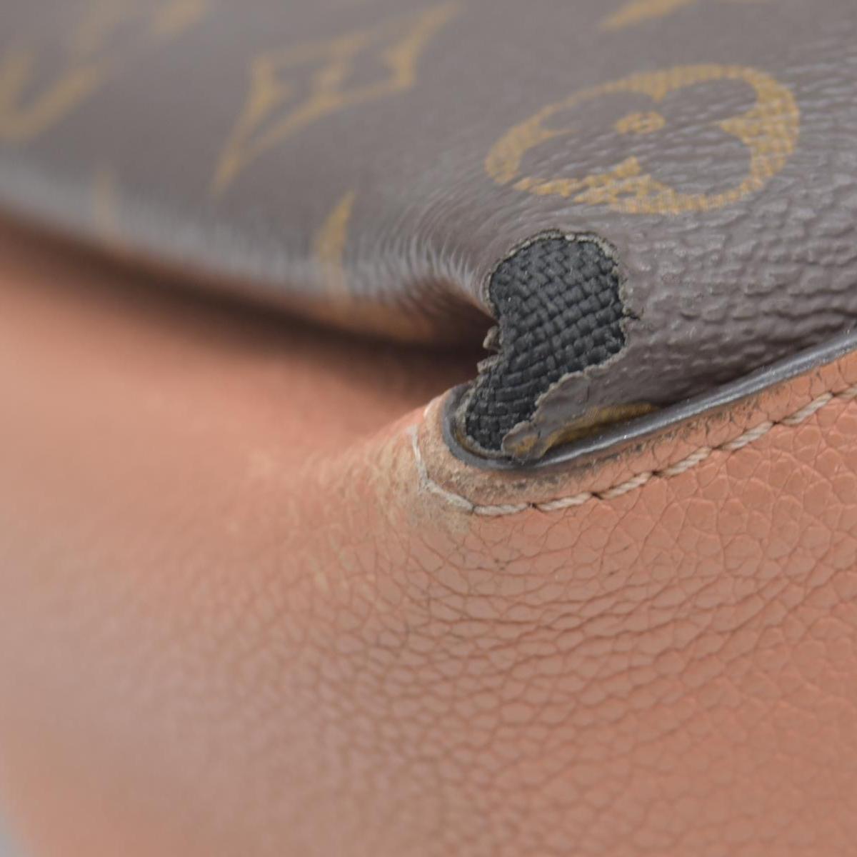 $2560 2019 Louis Vuitton Soufflot BB Monogram Peach Shoulder Bag Cloth CA4129