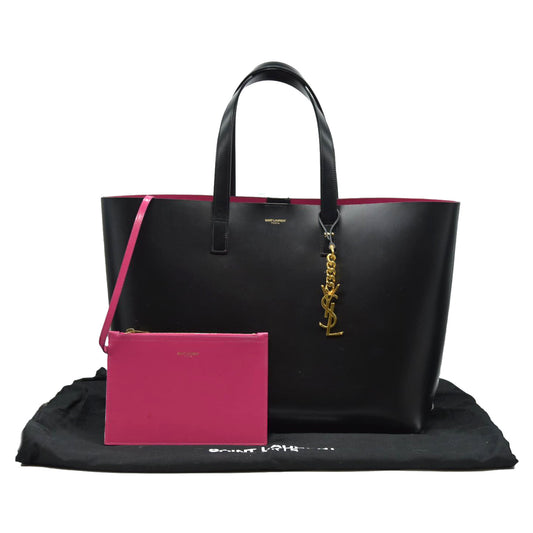 Saint Laurent  Calfskin Classic Monogram Double Face Tote Black