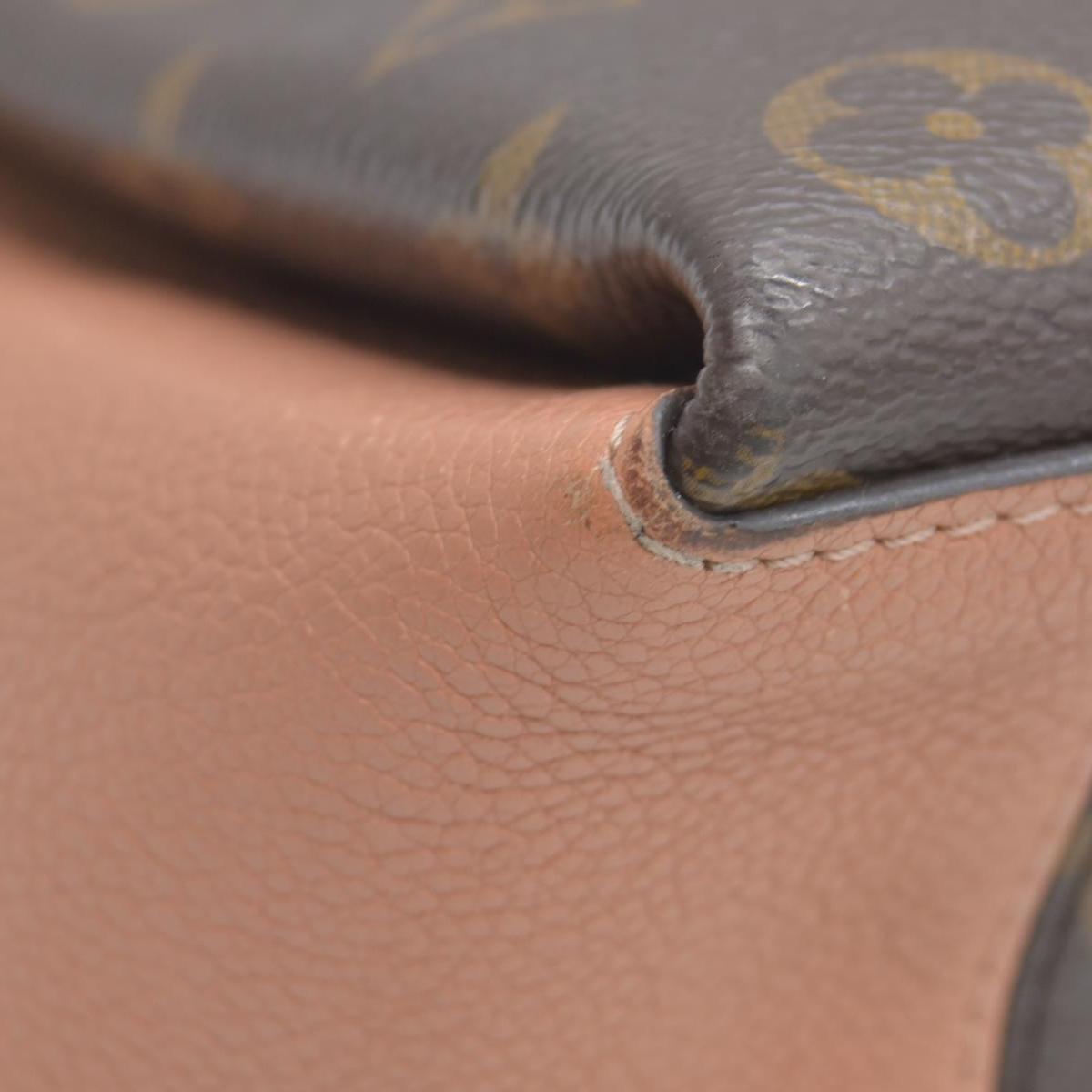 $2560 2019 Louis Vuitton Soufflot BB Monogram Peach Shoulder Bag Cloth CA4129