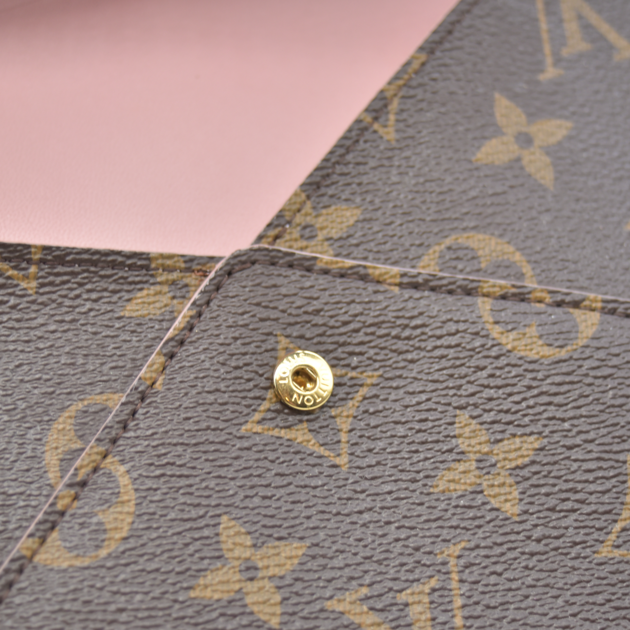 $845 2017 Louis Vuitton Monogram Large Kirigami Pochette Insert Rose Ballerine SP3107
