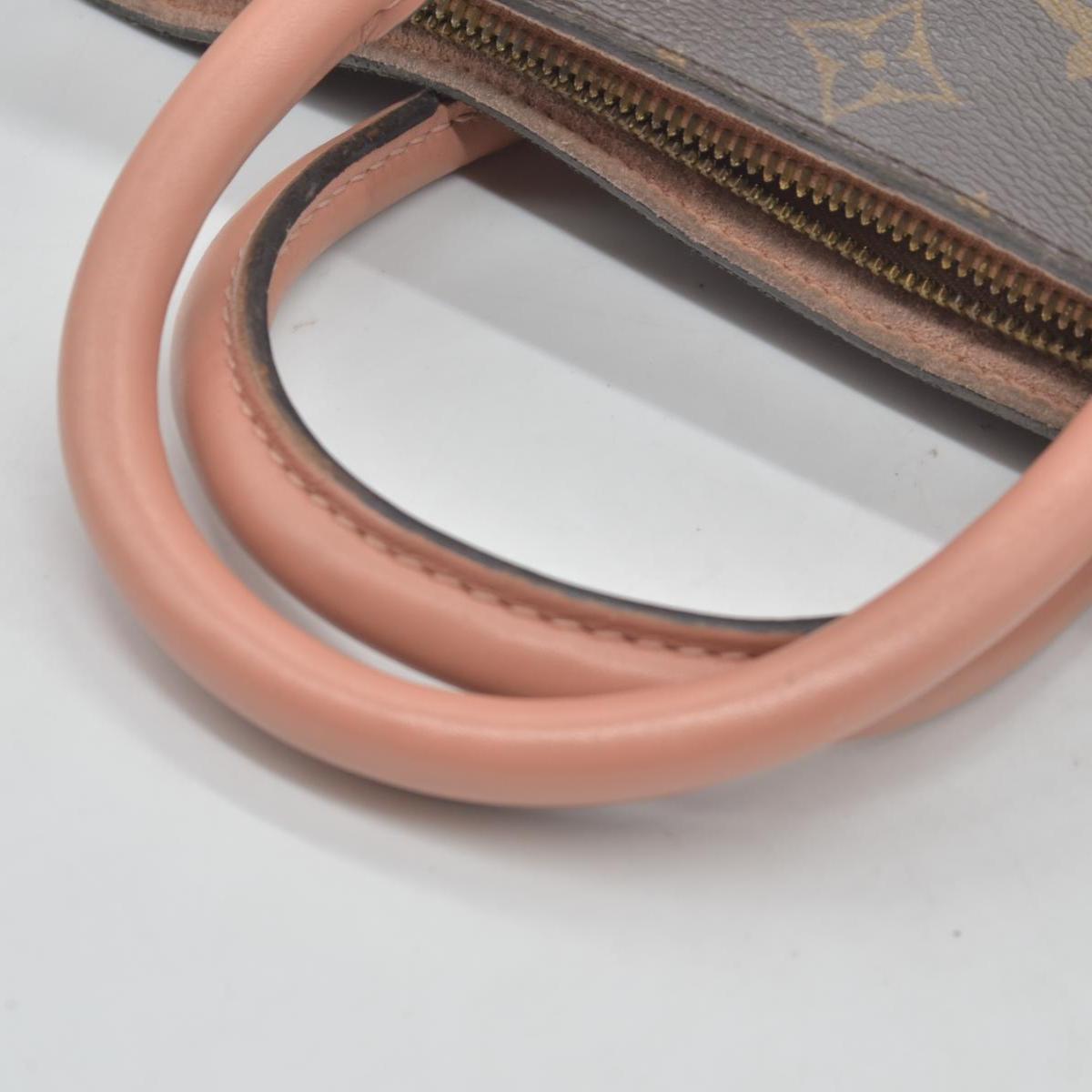 $2560 2019 Louis Vuitton Soufflot BB Monogram Peach Shoulder Bag Cloth CA4129