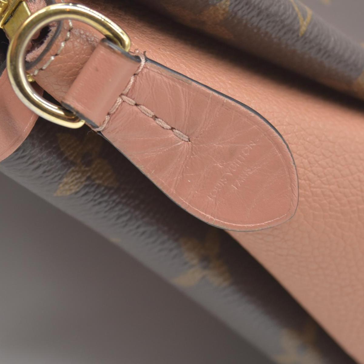 $2560 2019 Louis Vuitton Soufflot BB Monogram Peach Shoulder Bag Cloth CA4129