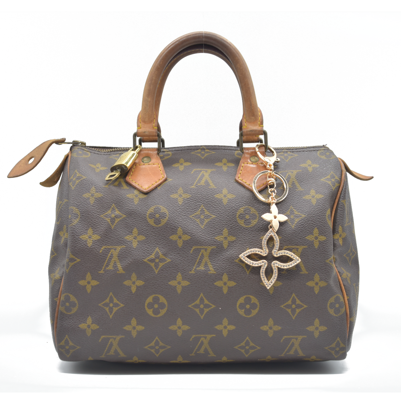 $1600 Louis Vuitton LV Monogram Speedy 25 MI864 1986