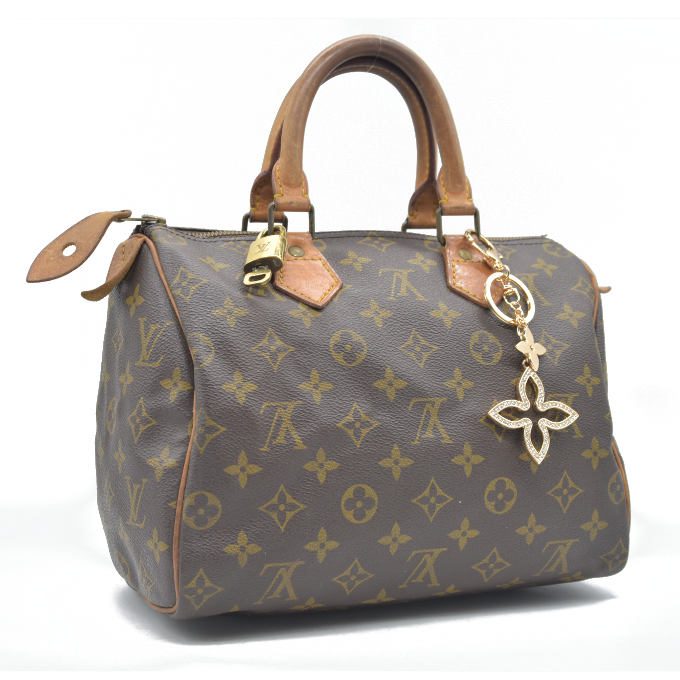 $1600 Louis Vuitton LV Monogram Speedy 25 MI864 1986