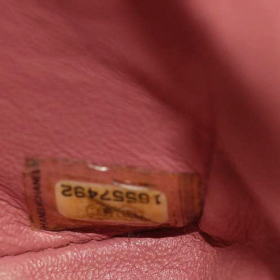 Chanel  Lambskin Quilted Mini Rectangular Flap Pink 18*