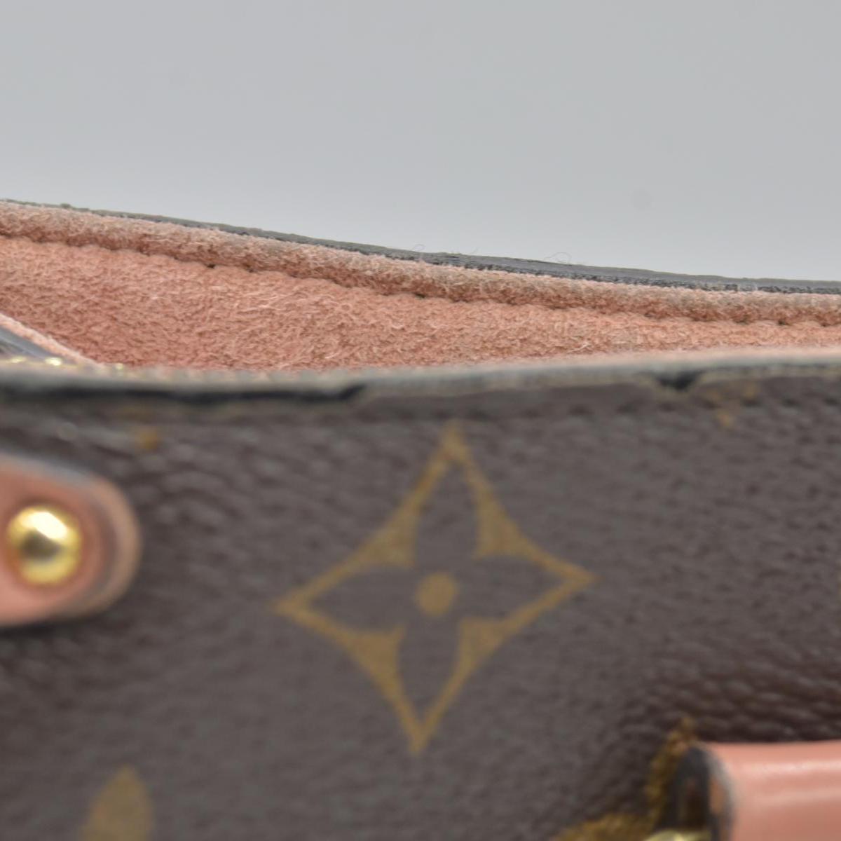 $2560 2019 Louis Vuitton Soufflot BB Monogram Peach Shoulder Bag Cloth CA4129