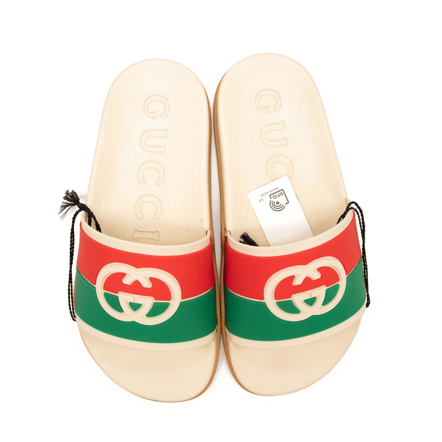 NEW Gucci Pursuit GG Logo Slide Sandal (Women) WHITE 35 EU