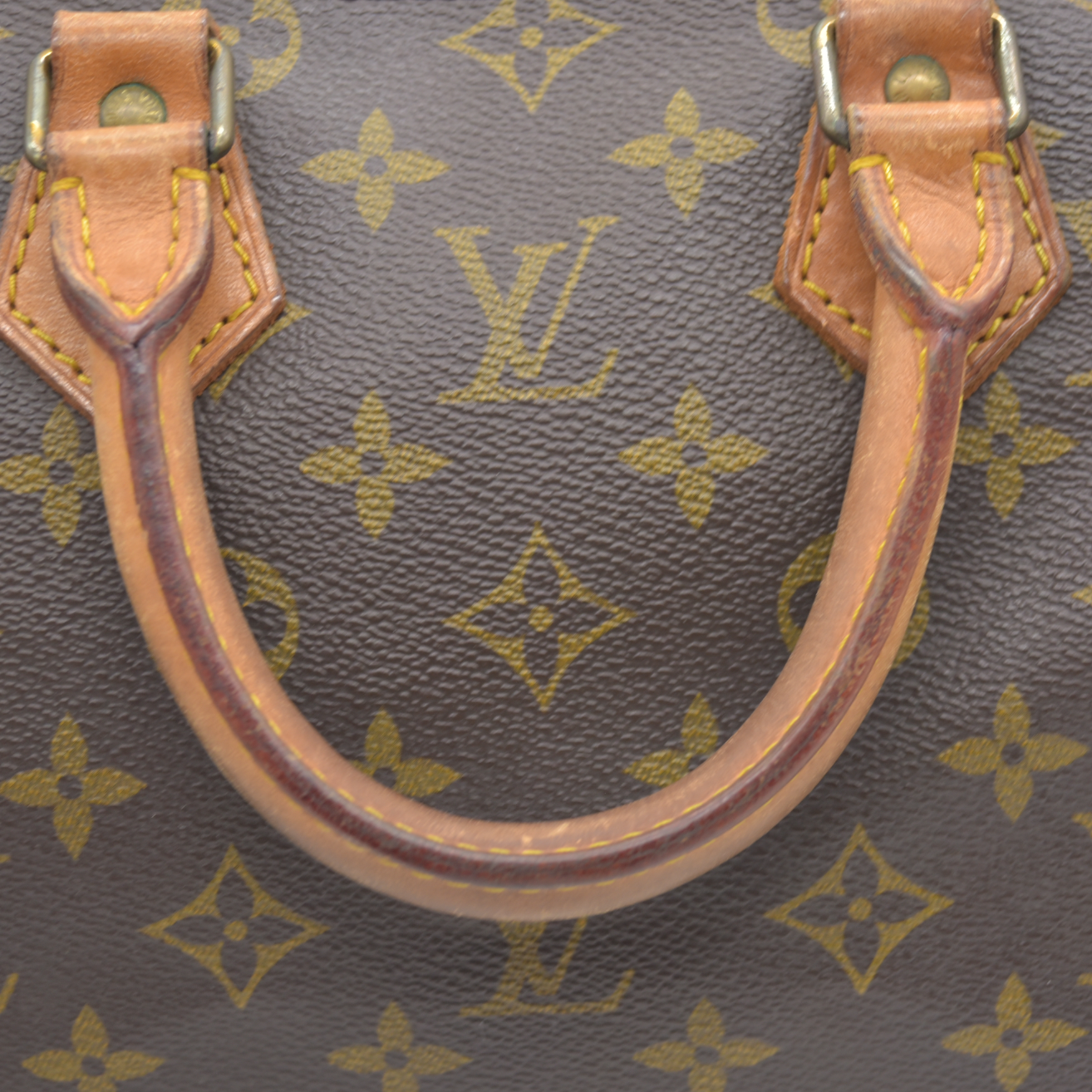 $1600 Louis Vuitton LV Monogram Speedy 25 MI864 1986