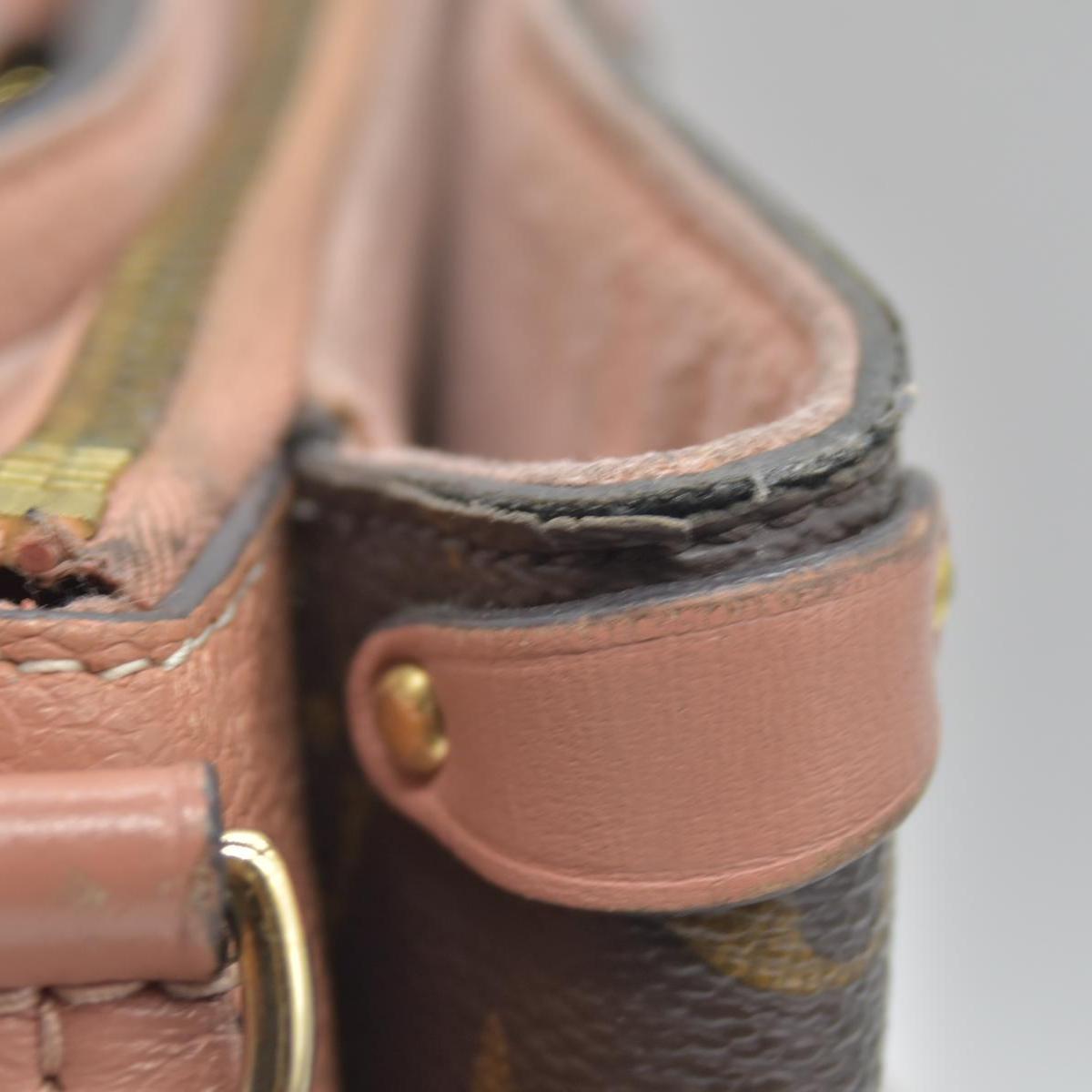 $2560 2019 Louis Vuitton Soufflot BB Monogram Peach Shoulder Bag Cloth CA4129