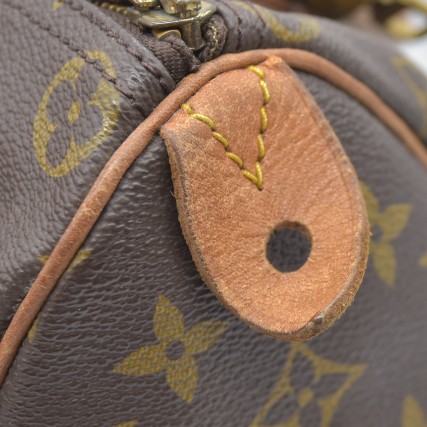 $1600 Louis Vuitton LV Monogram Speedy 25 MI864 1986