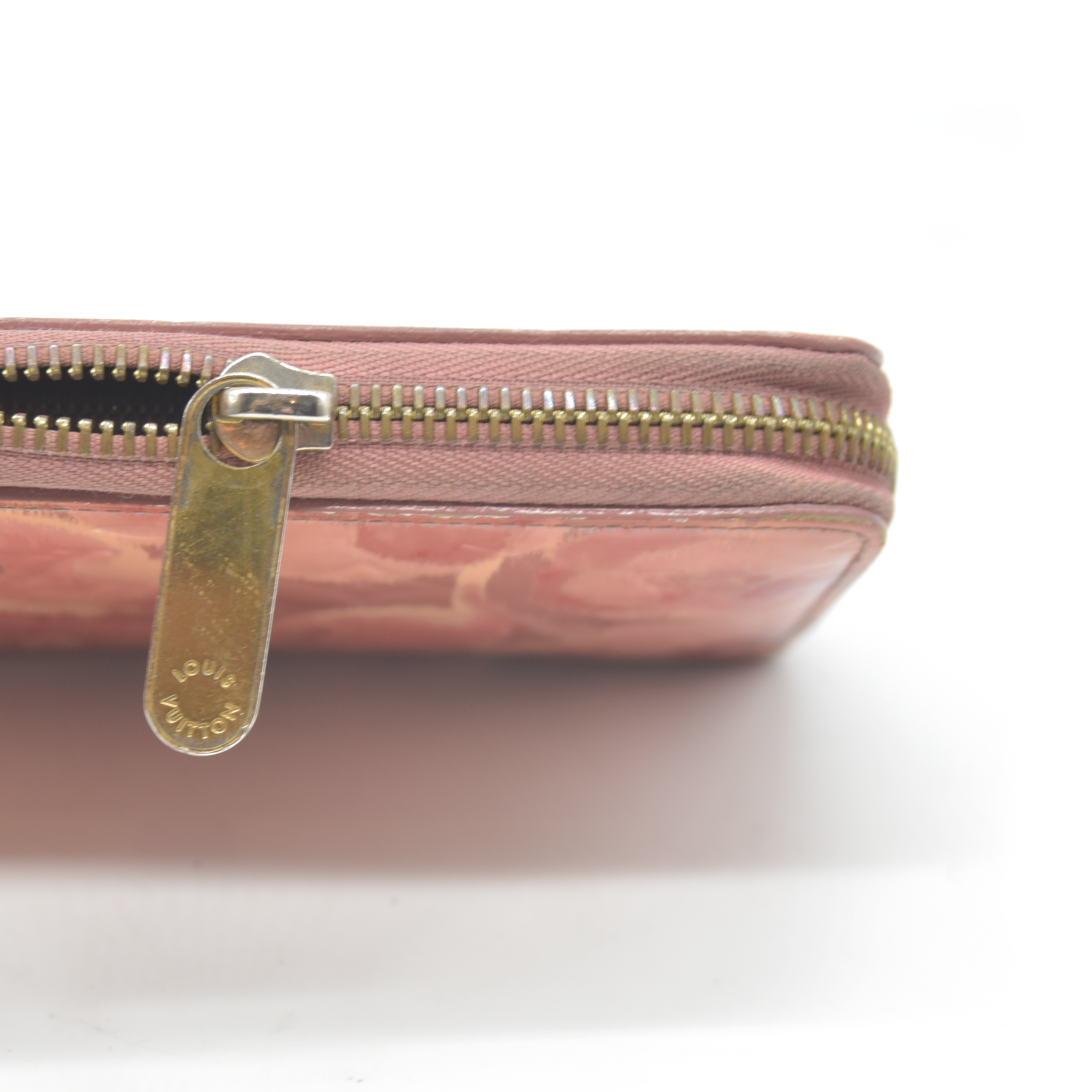$1120 Louis Vuitton Vernis Ikat Zippy Wallet Rose Velours 2013 CA0133