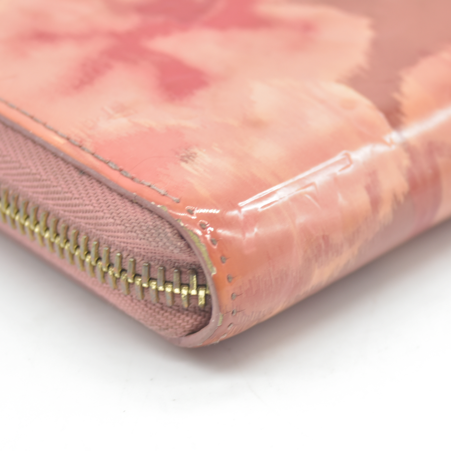 $1120 Louis Vuitton Vernis Ikat Zippy Wallet Rose Velours 2013 CA0133