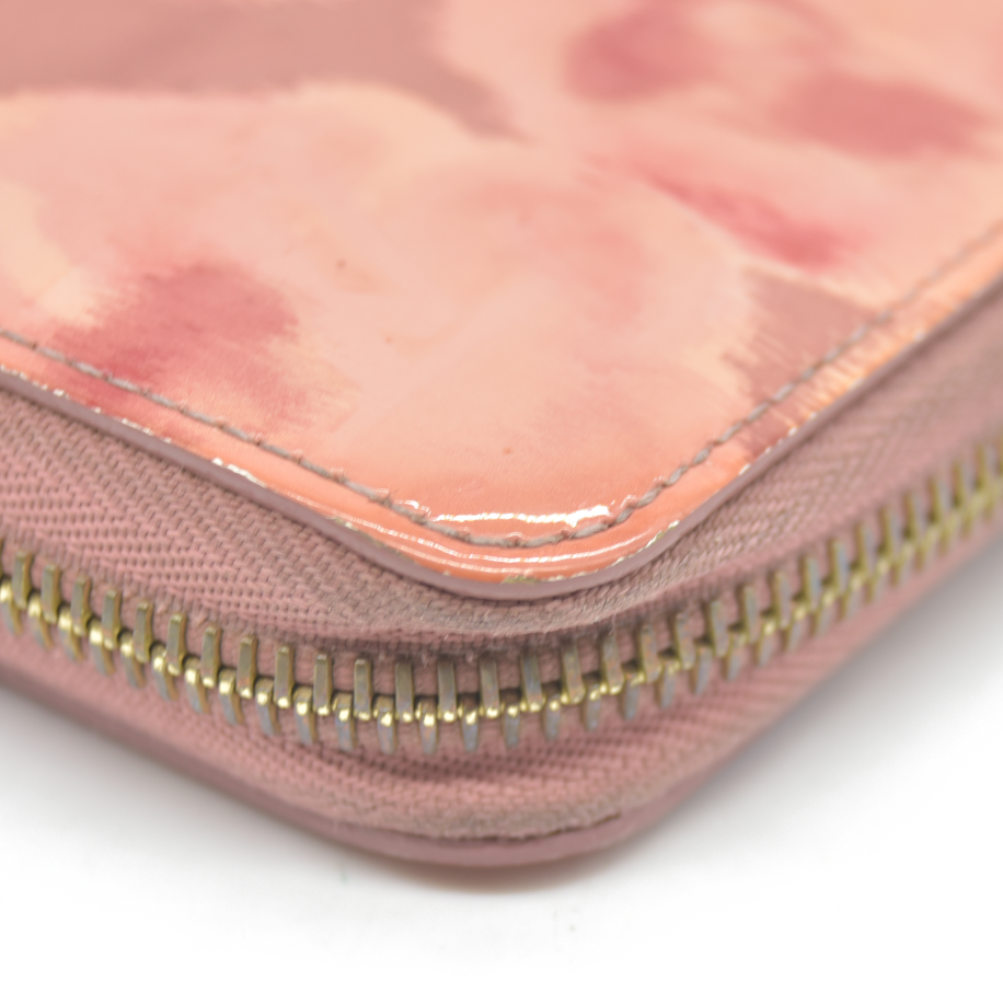 $1120 Louis Vuitton Vernis Ikat Zippy Wallet Rose Velours 2013 CA0133